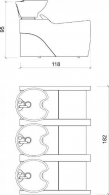 Мойка парикмахерская &quot;FLATIRON 3P&quot;